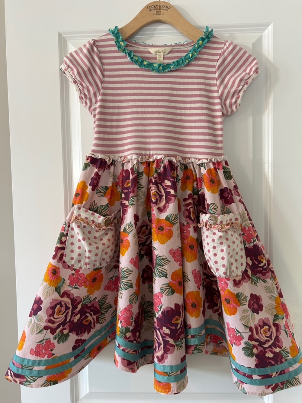 Matilda Jane Once Upon a Time Chrysalis Dress Sz 10 w MEASUREMENTS Skater Twirl